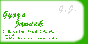 gyozo jandek business card